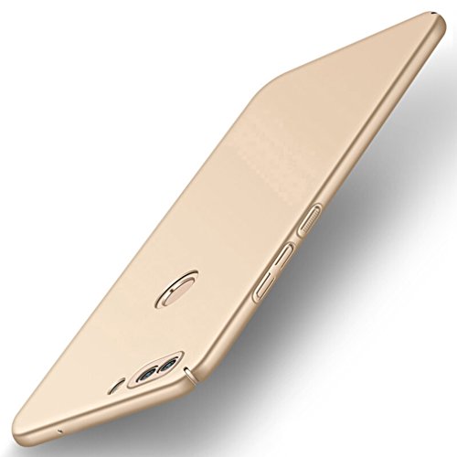 Custodia Huawei P Smart, EasyBee PC Shell Duro Case Ultra Sottile [Anti-Graffio] [Anti-Impronte] Metal texture Protezione Cover per Huawei P Smart/Enjoy 7s, Oro