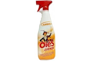 RUBINO CHEM OièS Saniessenza Detergente Profumato 750 ml - Profumatore Ambiente 5 in 1 Spray Igienizzante Multiuso per Pavimenti e Superfici - Profuma, Igienizza, Deodorizza, Deterge e Spolvera - Ambra