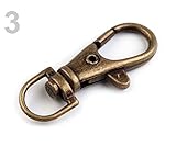 hummer h2 felgen lochkreis Gesamtgröße 13 x 40 mm 4stück 3 Altmessing Karabiner Aus Metall Fädelloch 10mm, Kurzwaren