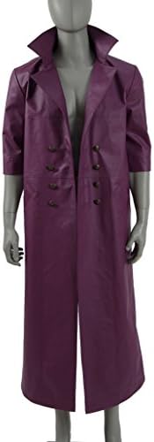 Herren PU-Leder Halloween-Kostüme Lange Trenchcoat Cosplay für Joker
