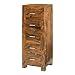 Cuba Dark Sheesham 5 Drawer Tall Chest of Drawers