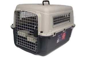 Henry Wag Air Kennel For Car, Sea or Air - Safe and Secure Travel for your Pets - Include Bowls and Travel Labels. Meets Airline Regulations (Medium 67.5 x 51 x 47cm)