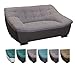 Produktbild CAVADORE Couch mit Materialmix/Gemütliches Sofa im modernen Design/Kunstleder und Strukturstoff / 173 x 81 x 92 / Hellgrau - Schwarz