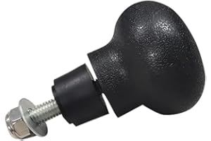 Creperture 8mm Lenkrad Spinner Knopf, Universal Schraublenkrad Spinner Knopf Drehhilfskugel Traktor Gabelstapler Baugruppe, Schwarz