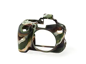 IJJA Camera Silicone body Protective Camera Case Cover Compatible with Nikon D5300 Camouflage