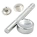 Produktbild Set 100 Stück Double Cap Stahlrohr Nieten und Stift leathercrafts Ohrstecker Repair Fassung Punch hand Qualitätswerkzeug von Hochzeit Decor, metall, silber, 8 mm