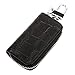 Price comparison product image MoKo Car Key Case, Premium Genuine Leather Car Smart Keychain Coin Fob Punch Holder Key Zipper Bag with Metal Hook, Support Remote Control – Black