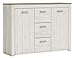 Produktbild Kommode kiefer / eiche grau Anrichte Schrank Sideboard Schubladenkommode Aufbewahrung Kinderzimmer Jugendzimmer Kinderzimmerkommode