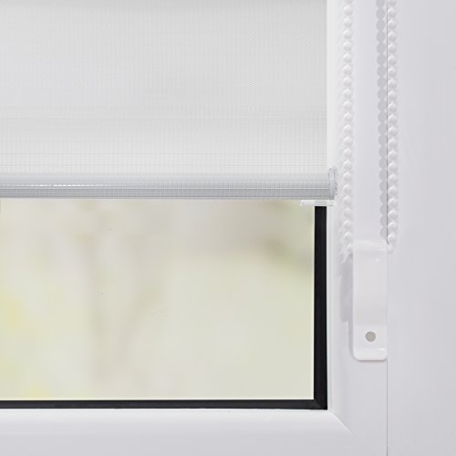 Lichtblick KDR.080.150.02 Duo-Rollo Klemmfix, ohne Bohren – Weiß 80 cm x 150 cm (B x L) - 6