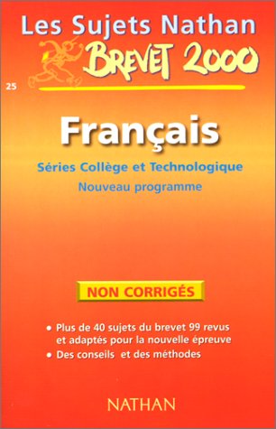 couverture de : Brevet : Français
