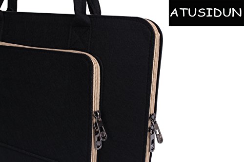 14 Zoll Laptop Schutzh  lle Filz Tasche H  lle Sleeve Case Laptoptasche Notebooktasche Schwarz