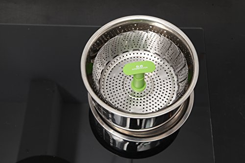 GA Homefavor Dünsteinsatz Faltbarer Gemüsedämpfer Korb Edelstahl Küchengerät Dampfgarer mit Ausziehbarem Griff - 4