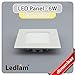 Produktbild LED Einbaustrahler Panel weiss quadratisch 12 x 12cm 6 Watt warmweiß dimmbar mit Led Dimmer