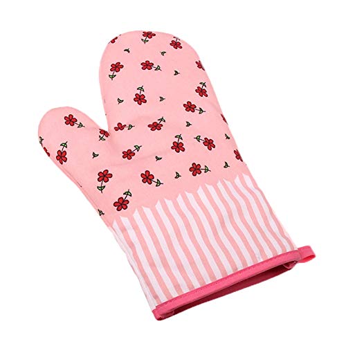 spécification Qinlee Gants de Four, Gants de Cuisine, Résistant à Chaleur, Imperméable et Antidérapant, Maniques pour Four Barbecue Cuisson Manipulation, 100% Coton Doublure