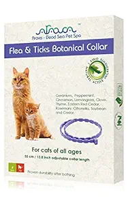 Arava Flea & Tick Prevention Collar - for Cats & Kittens - Length-14' - 11 Natural Active Ingredients - Safe for Babies & Pets - Safely Repels Pests - Enhanced Control & Defense - 6 Months Protection