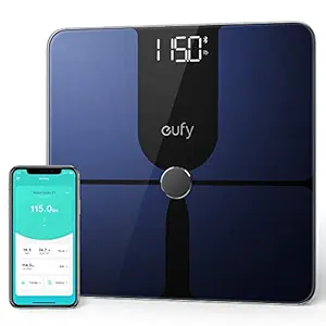 eufy by Anker, Smart Scale P1 with Bluetooth, Body Fat Scale, Wireless Digital Bathroom Scale, 14 Measurements, Weight/Body Fat/BMI, Fitness Body Composition Analysis, Black/White, lbs/kg.