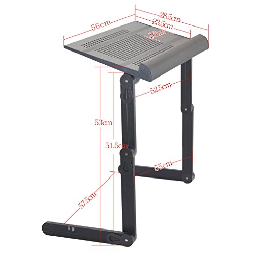 ERRU – Laptop-Tisch Aluminiumlegierung Notizbuch-Standplatz-Ausgangs-Bett-Tabellen-faule Schreibtisch-faltbare Computer-Schreibtisch-Laptop-Tabellen (3 Farben) Notebook-Computertische ( farbe : White(with Fan) ) - 3
