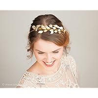 Kopfschmuck Gold Blätter