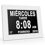 marco teorico reloj digital Versión más nueva: Reloj despertador digital multifunción con marco de fotos digital, el reloj tiene 8 funciones de alarmas (3 alarmas para recordarle que tome medicamentos y 5 alarmas diarias). Funciones de alarma que son muy útiles para las personas mayores para las comidas diarias o para los medicamentos, especialmente para las personas mayores con la enfermedad de Alzheimer; Admite tarjetas SD, reproduce píxeles 1024*768 fotos en secuencia, formato JPG y vidio corto.