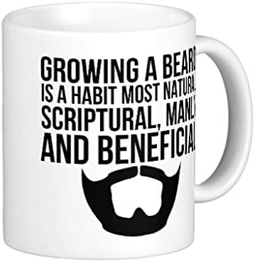 Endingfo Beards Manly Classic White Coffee Mug