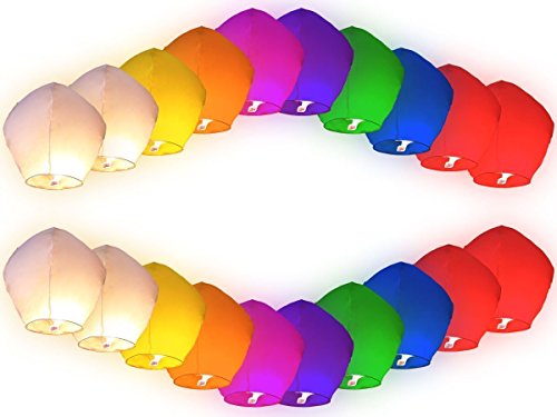Alsino set of 20 mixed sky lanterns