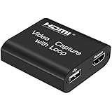 1080P Video Capture Card, 4K HDMI Video Capture Device with Loop Out USB 2.0 Game Capture Card for Live Streaming Video Recor