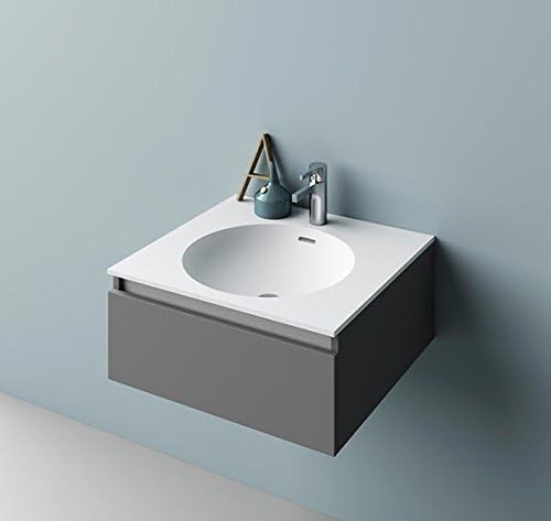 Planit Ibis Washbasins bathroom top with built-in bowl in Corian Glacier IBIS 1