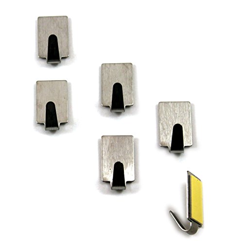 VORCOOL 12st Selbstklebend Edelstahl Handtuch Haken Handtuch Racks Wand Haken für Küche Bad - 4