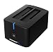 Produktbild Sabrent USB 3.0 zu SATA Dual Bay External Hard Drive Docking Station für 2,5 oder 3,5 Zoll-Festplatte HDD, SSD mit Festplatten -Kopierer / Cloner Funktion [Unterstützt - 4 TB ] (EC-HDD2)