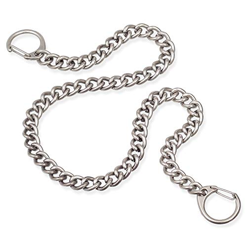 Preisvergleich Produktbild Ledershop24 Sicherheitskette - Metallkette Kellnerkette - Kette für Kellner Geldbörse Kellnerbörse Bikerbörsen 44cm mit 2 Karabinern