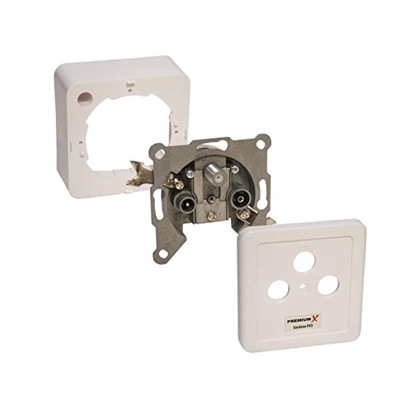 PremiumX Sat-Dose 3-Fach Oder 4-Fach Nach Wahl | 3-Loch 4-Loch Antennendosen Antennendose Satdose Enddose