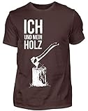 Brennholz braucht man immer, ob im Sommer beim Camping fürs Feuerchen oder um im Winter den Ofen zu heizen. Das stylische Motiv mit Hackklotz und Spaltaxt sorgt überall für Aufsehen.