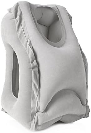 Homelegace Multifunctional Inflatable Travel Pillow with Head, Neck and Body Support for Airplanes/Cars/Buses/Trains/Office, Soft PVC Air Travel Pillows, Portable with a Storage Bag