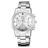 Luckhome Armbanduhr Für Damen Herren Uhr Armband Frauen Mit Lederarmband Geschäfts Klassisch Analog Quarz Dünn Luxus Elegant Edelstahl Datums Sport Geschenke Der Männer