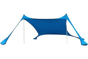 SHENGYI Schatten Zelt - 210 X 150 X 170cm Strandzelt Strandmuschel Beach StrandZelt Mit Sandsack Sonnensegel Sun Shelter Schutz Mit Sandsack Anker Für Strand Picknick Angeln Camping