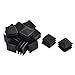 Produktbild sourcingmap 16 Stk Haus Schreibtisch Stuhl Kunststoff Quadratische Ausblendung Endkappe Rohr Einsatz Schwarz 20 x 20mm