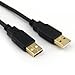 Price comparison product image Avanquest Usb Cable – USB Data Cable (Black cu203g-b-6feet 1.83 m USB A/USB A, USB A, USB A, male/male, 6FT, BLACK GOLD)