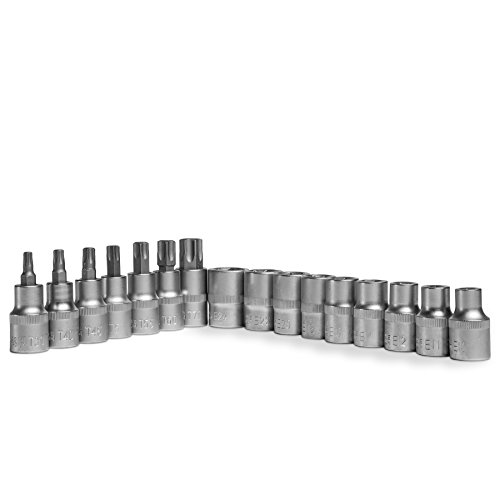 TecTake 17-tlg Stecknuss Satz Vielzahnnüsse Steckschlüssel Satz Torx Nusskasten - 3
