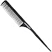 HYOUJIN®612 Black Carbon Pintail Teaser Comb, Rattail Teasing Comb, Triple Teeth Tail Comb for Professional Salon/Barber Sectioning and Styling-Perfect Lifting Fluffing-Incredibly Lightweight, Anti static, Heat Resistant-Entire Handmade Carbon Comb