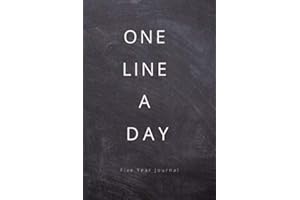 Five year journal one line a day: Lined and dated memory book and 5 year diary for daily reflections.