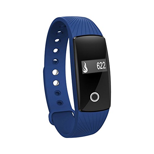 Preisvergleich Produktbild QIMAOO Pulsuhr Fitnessarmband Aktivitätstracker Uhrenarmband ID107 mit Herzfrequenzüberwachung und Blutetooth 4.0