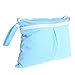 Damero 2pcs/pack Cute Travel Baby Wet and Dry Cloth Diaper Organiser Bag, Green+Blue
