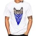 Produktbild Luckycat Herren Kurzarm Rundhals Basic Drucken Oversize Slim Fit T-Shirt in vielen Farben Oversize Herren Vintage T-Shirt Verwaschen V-Neck Basic V-Ausschnitt Shirt
