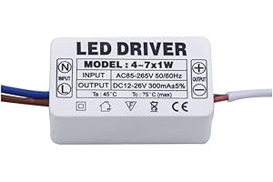 Yhloubb LED Driver 1pcs AC85-265V Driver di trasformatori a LED, 4-7W 300mA