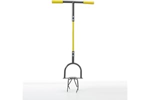EUROtops Kraftsparende Bodenfräse – Gartenkralle/Kultivator mit Handgriff und Trittplatte, Rückenschonend, Fast 1 m lang, Twist Tiller für Gartenbeet/Unkraut/Harte Erde
