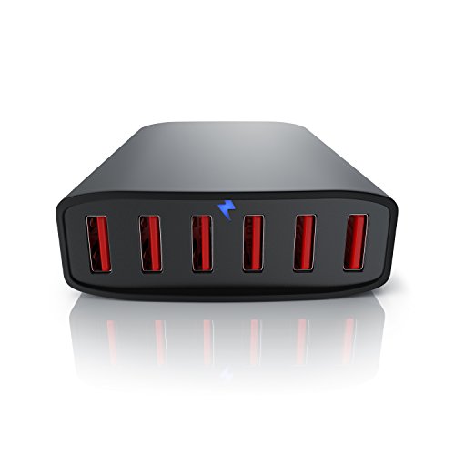 CSL – USB Netzteil 60W 6-Port / Ladegerät mit 12000mA / 60 Watt (Schnellladeadapter)| 6-Port USB Ladeadapter / USB Charger | 5V DC USB Ladeadapter | effektiver Schutz vor Kurzschlüssen und Überlast | geeignet für Handys, Smartphones, Tablets uvm. - 3