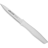 Arcos Nova Stainless Steel Peeling Knife 100 mm | Serrated blade. Polypropylene handle. Nova Series. Colour: white.