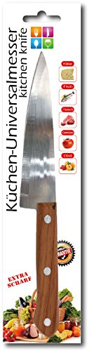 Universal-Messer Küchenmesser Edelstahl mit Holzgriff 24cm