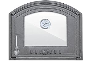 Sellon24® Ugnsdörr i gjutjärn ugnsdörr pizzaugnsdörr trädgård grill brödrost H1208