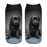 iHENGH Neujahrs Karnevalsaktion Bequem Lässig Mode lustige Unisex Kurze socken 3D Hund gedruckt fußkettchen socken Casual socken